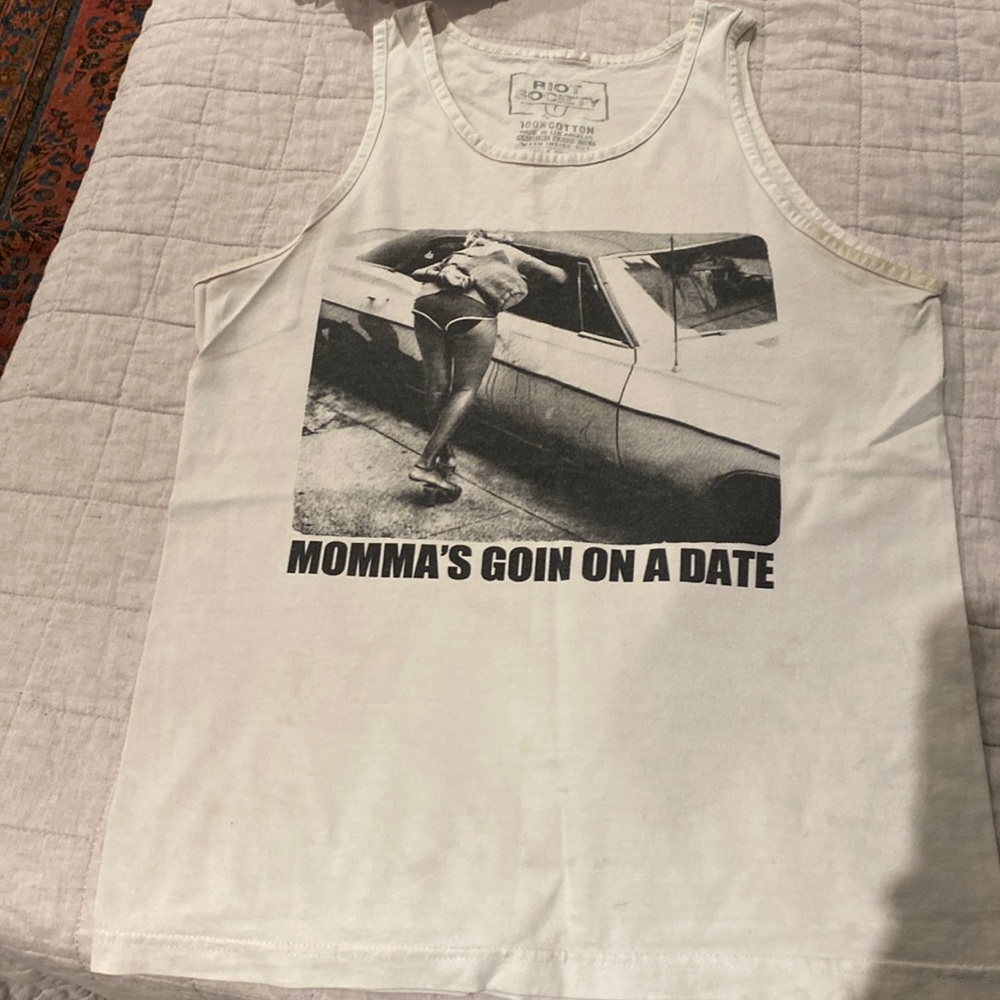 Riot Society white tank top size medium